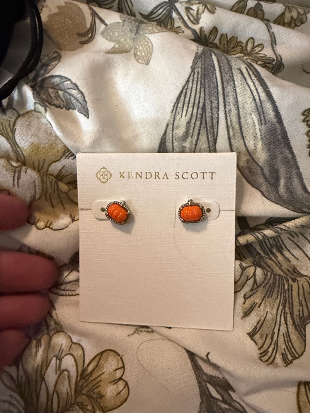 Kendra Scott Pumpkin Orange Stud Earrings